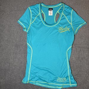 HARLEY-DAVIDSON Ft Lauderdale FL Shirt Motorcycle Women's Medium Teal Dry Fit